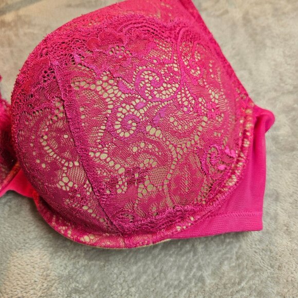 Thirdlove Hot Pink Lace Underwire Bra Full Coverage Womens 44E Sexy Feminine - Picture 5 of 16